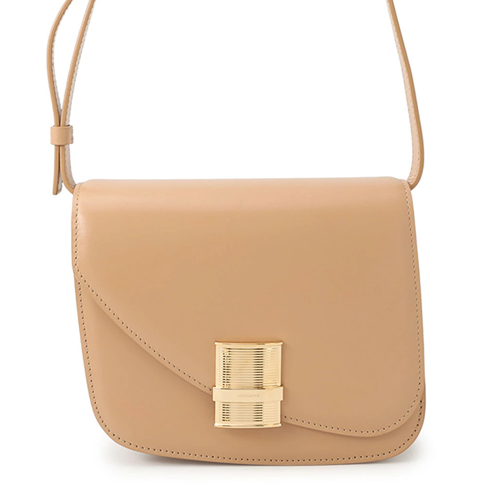 Salvatore Ferragamo Shoulder Bag Fiamma Calf Leather